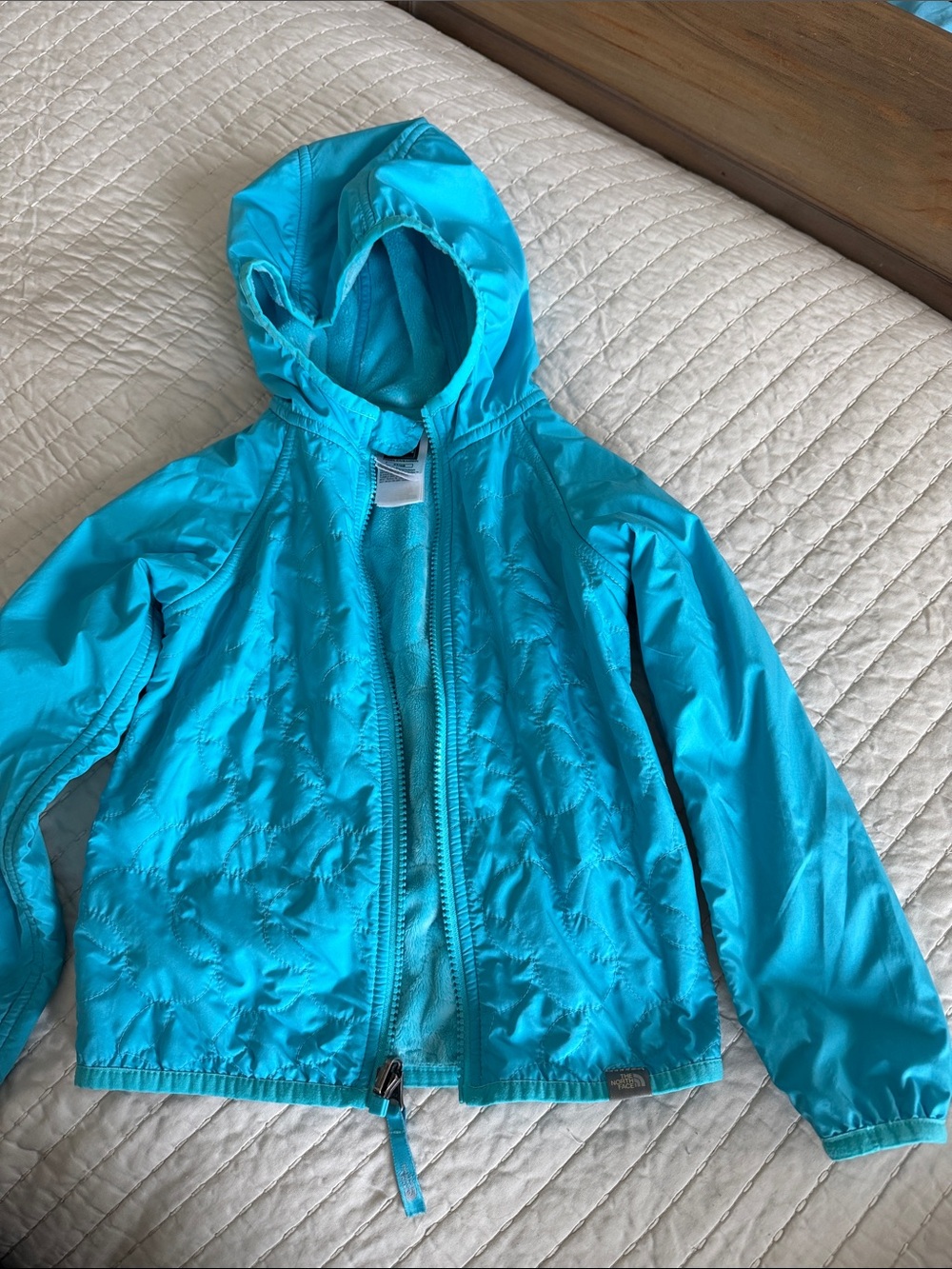 The North Face Kids' Hooded Rain Jacket in Bright Teal